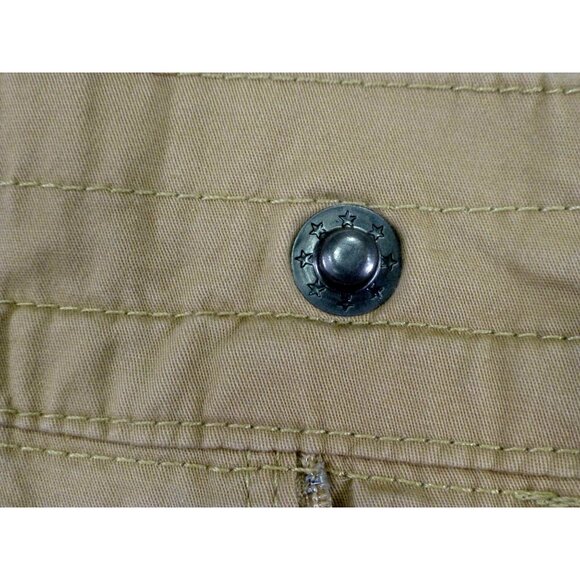 Lee Relaxed Fit Mid Rise Cargo Capri Pants Khaki Size Med Cotton/Spandex - Picture 11 of 15